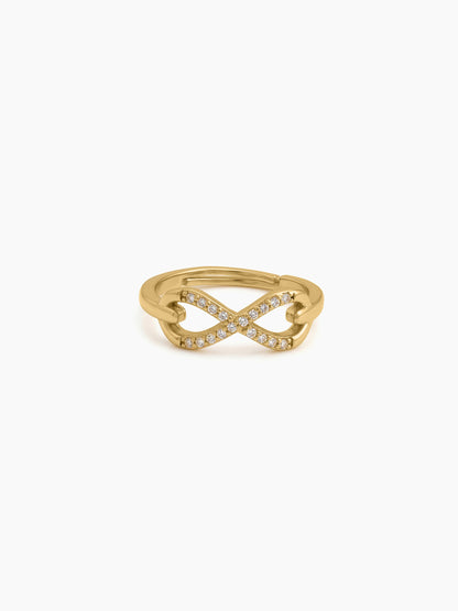 Velnira Infinity Diamond 18K Gold Plated Women's Ring