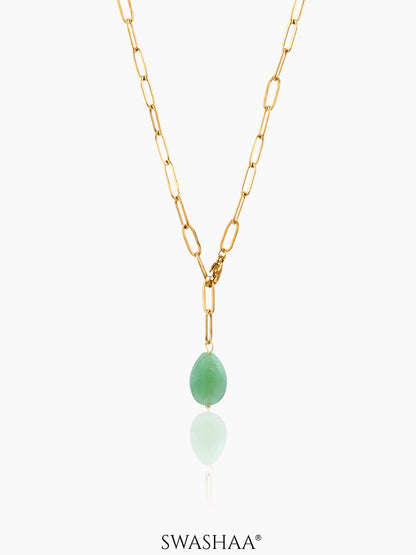 Verdure Drop 18K Gold Plated Necklace Gold