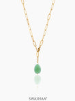 Verdure Drop 18K Gold Plated Necklace Gold