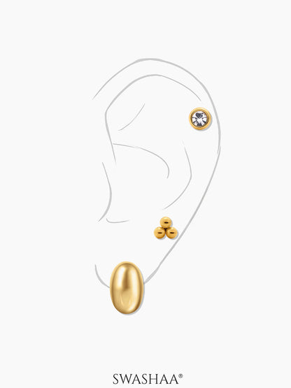Viera 18K Gold Plated Women's Stud Earrings Set