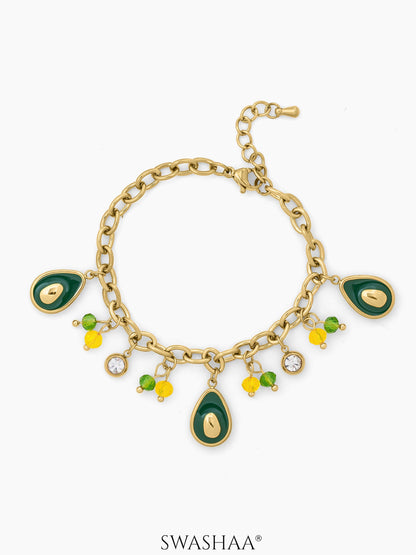 Viresta Charms 18K Gold Plated Chain Bracelet Gold