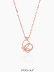 Volar Butterfly Necklace Rosegold Plated