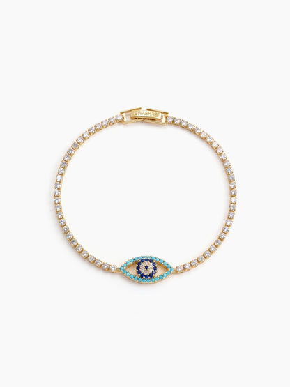 Vyan Evil Eye Diamond 18K Gold Plated Rakhi Gold