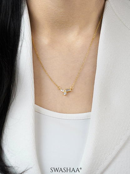 Wei Cluster 18K Gold Plated Necklace