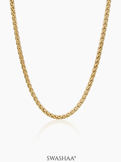Wheat Men's Chain 18K Gold Plated