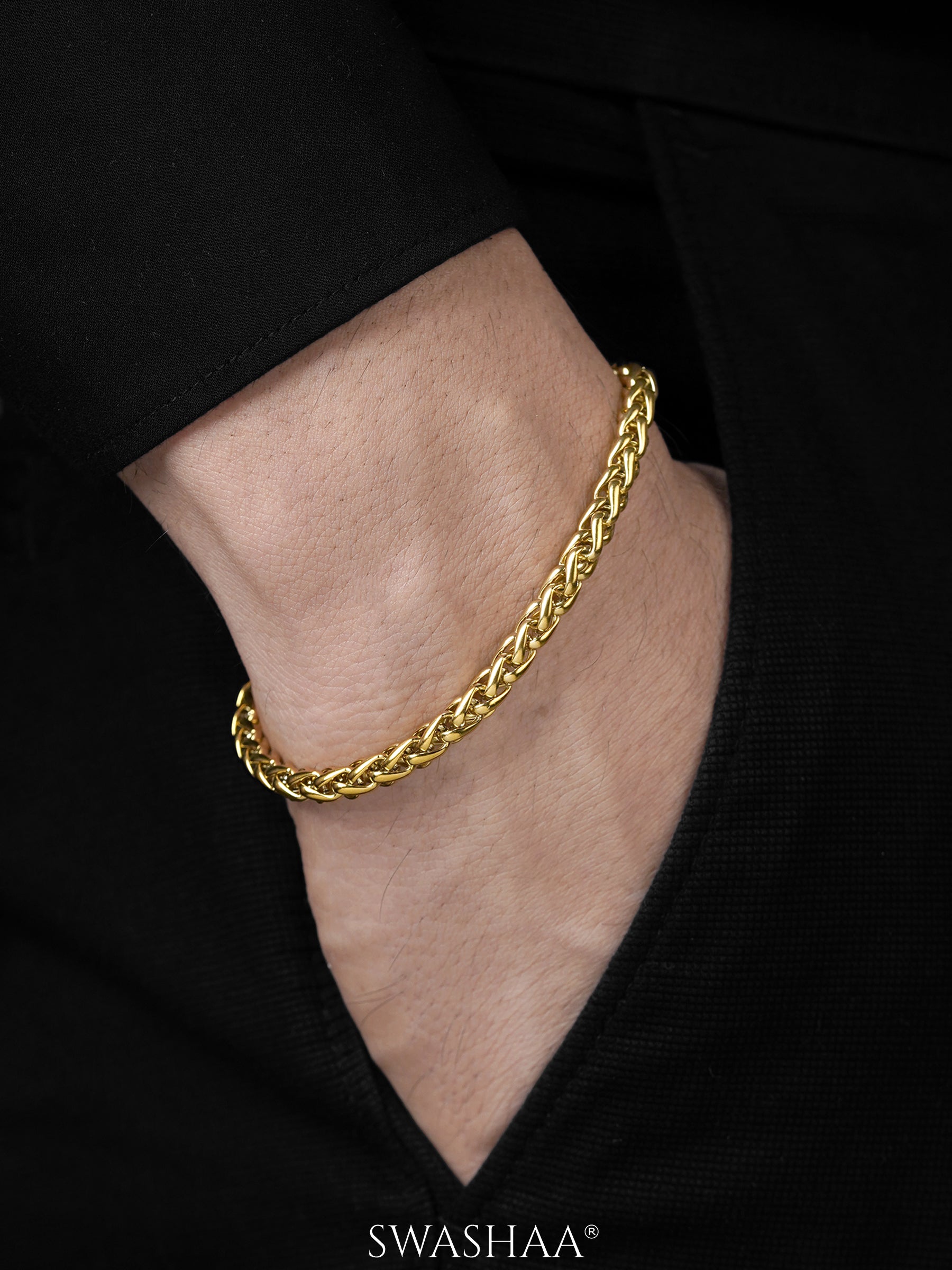 Wheat Chain 5 MM Men's Bracelet
