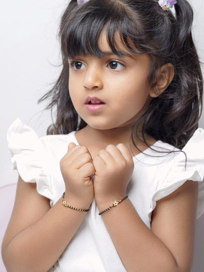 Wish Star Evil Eye 18K Gold Plated Kid's Nazariya Bracelet