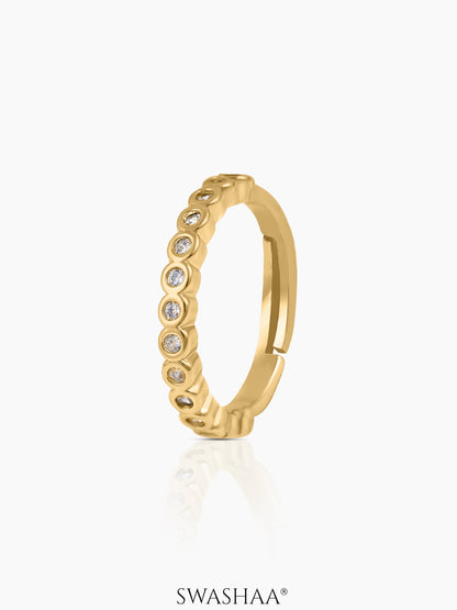 Wisha Band 18K Gold Plated Ring White-18K Gold Plated