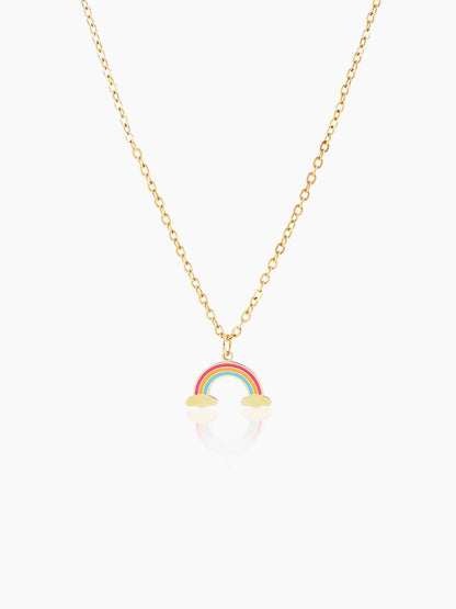 Wow Rainbow 18K Gold Plated Kid's Pendant Necklace Gold