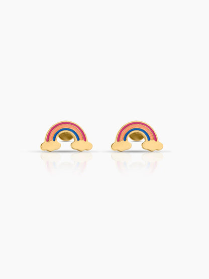 Wow Rainbow 18K Gold Plated Kid's Earrings