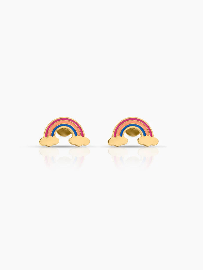 Wow Rainbow 18K Gold Plated Kid's Earrings