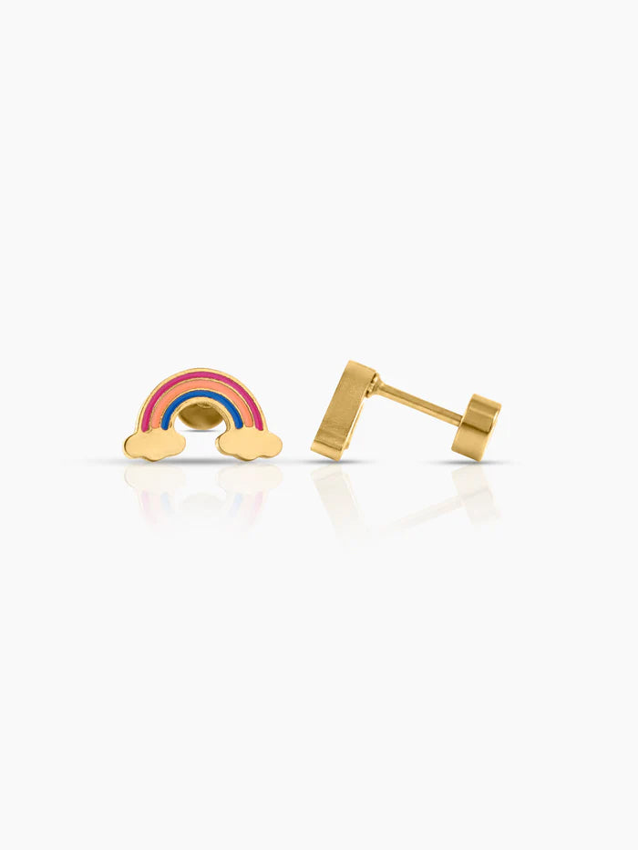 Wow Rainbow 18K Gold Plated Kid's Earrings Gold