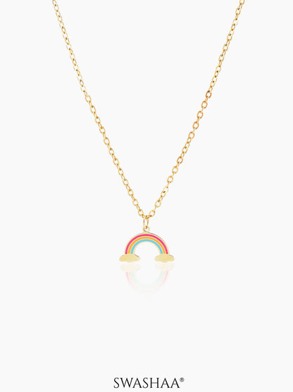 Wow Rainbow 18K Gold Plated Kid's Pendant Necklace Gold