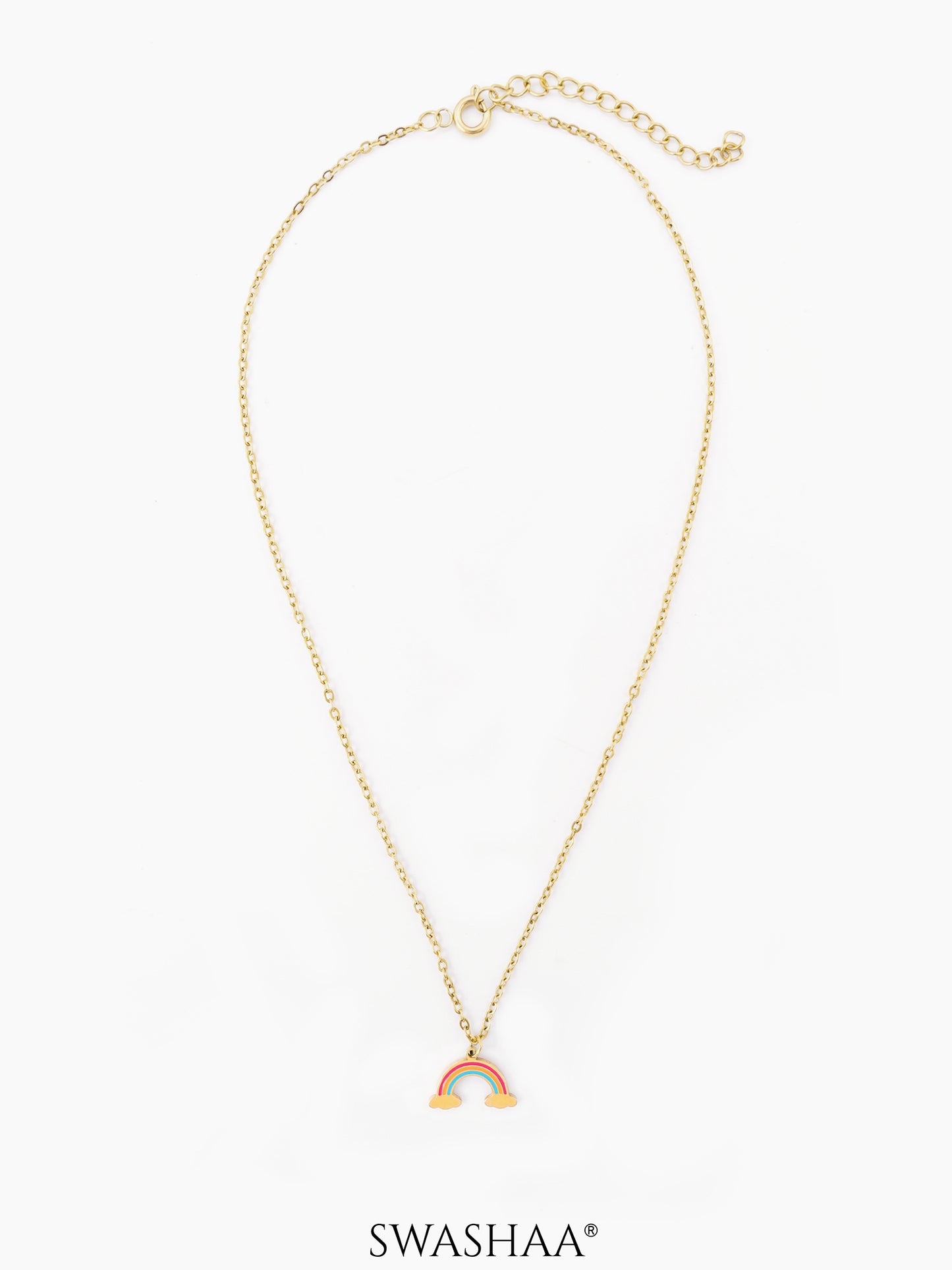 Wow Rainbow 18K Gold Plated Kid's Pendant Necklace