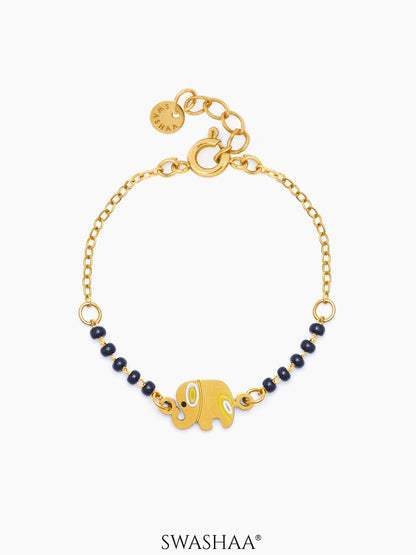 Yolo Elephant 18K Gold Plated Kid's Nazariya Bracelet Gold