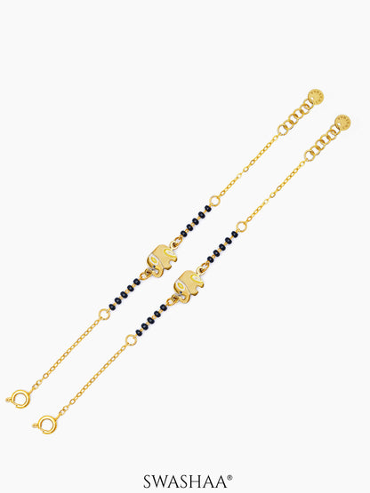 Yolo Elephant 18K Gold Plated Kid's Nazariya Bracelet