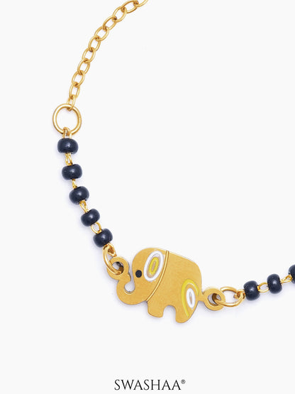 Yolo Elephant 18K Gold Plated Kid's Nazariya Bracelet