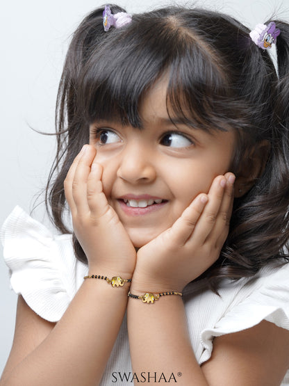 Yolo Elephant 18K Gold Plated Kid's Nazariya Bracelet