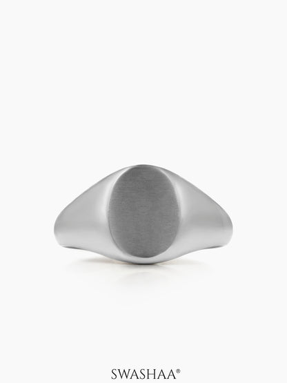 Zane Matte Signet Men's Ring