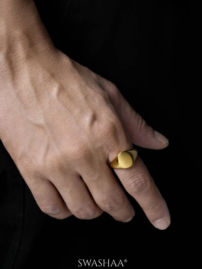 Zane Matte Signet Men's Ring