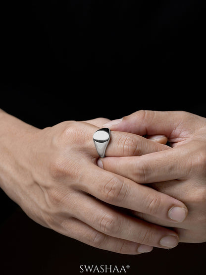 Zane Matte Signet Men's Ring