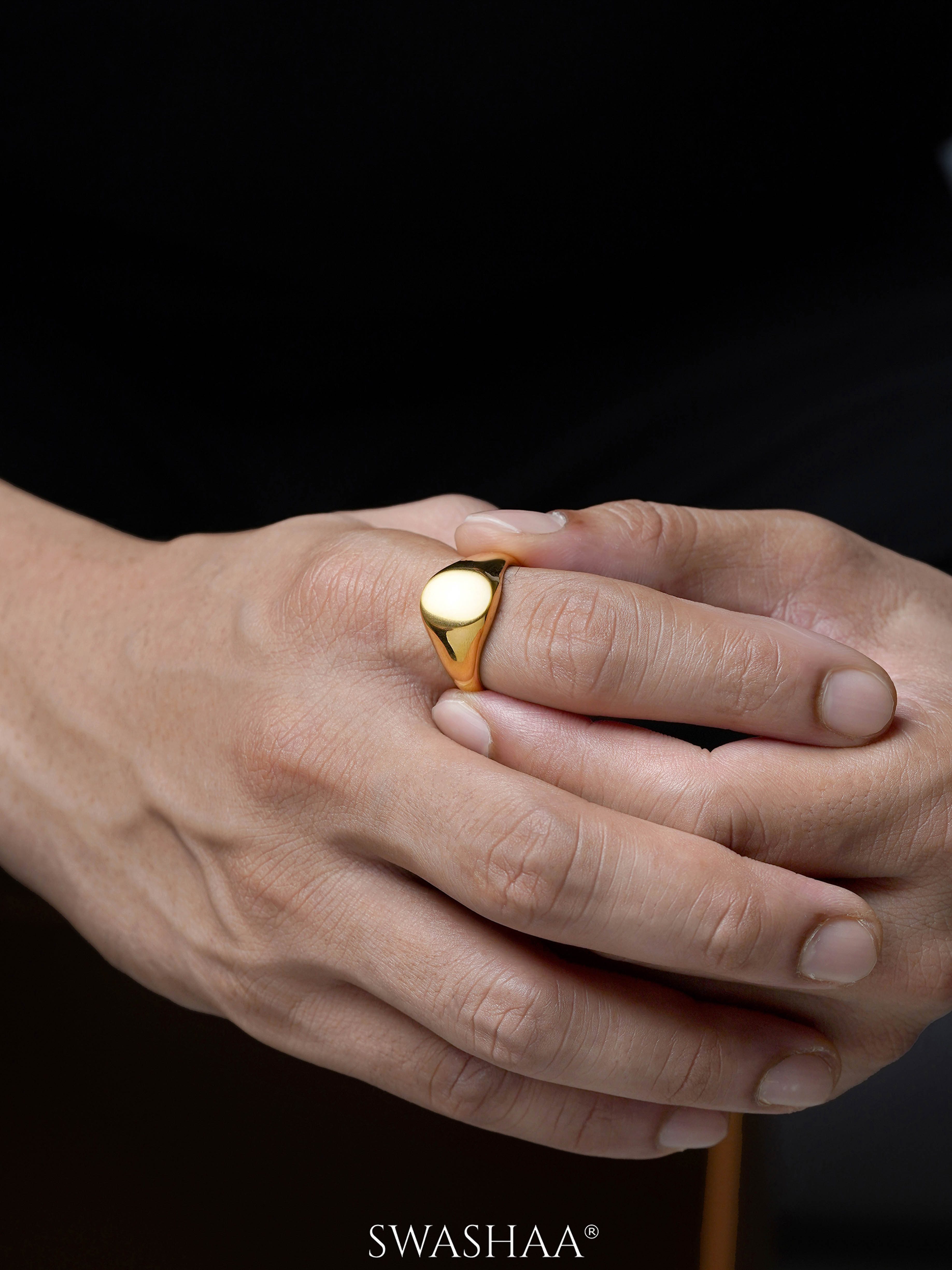 Zane Matte Signet Men's Ring