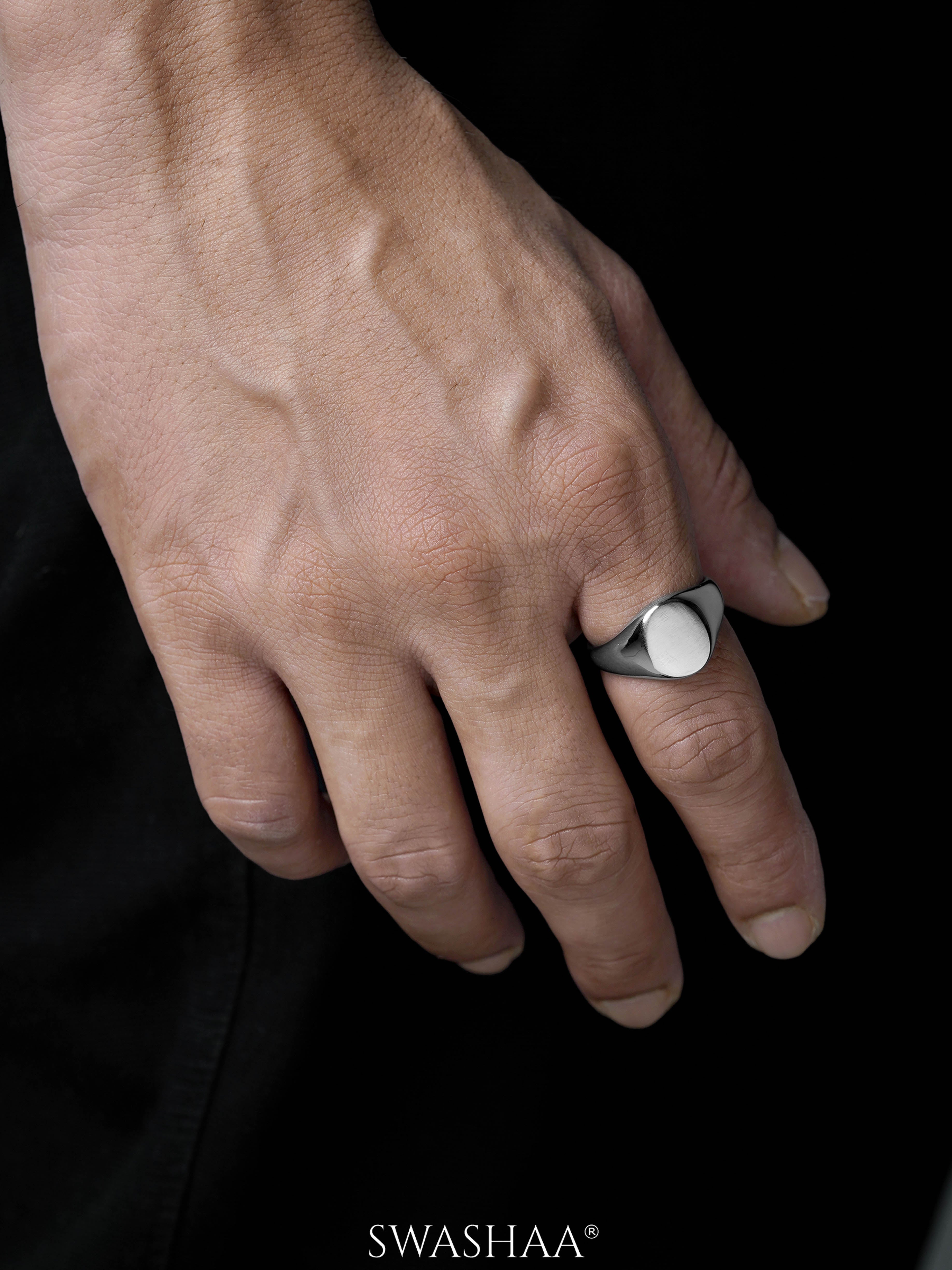 Zane Matte Signet Men's Ring