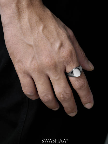 Zane Matte Signet Men's Ring