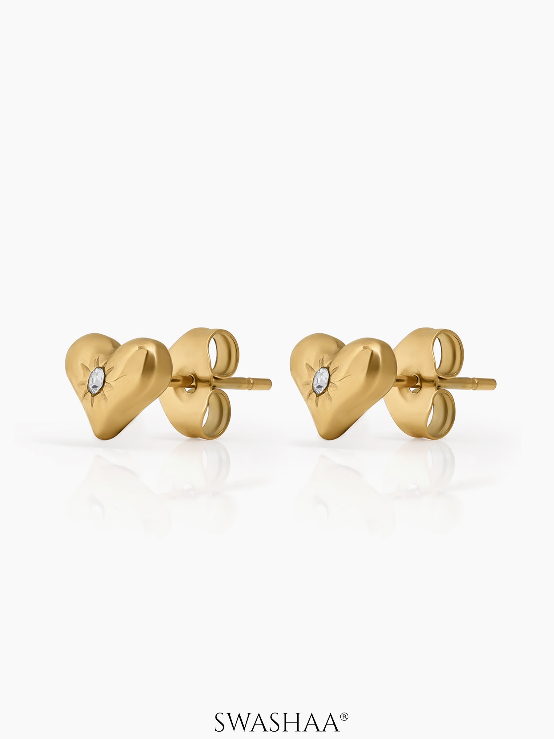Zanira Diamond Heart Women's Stud Earrings