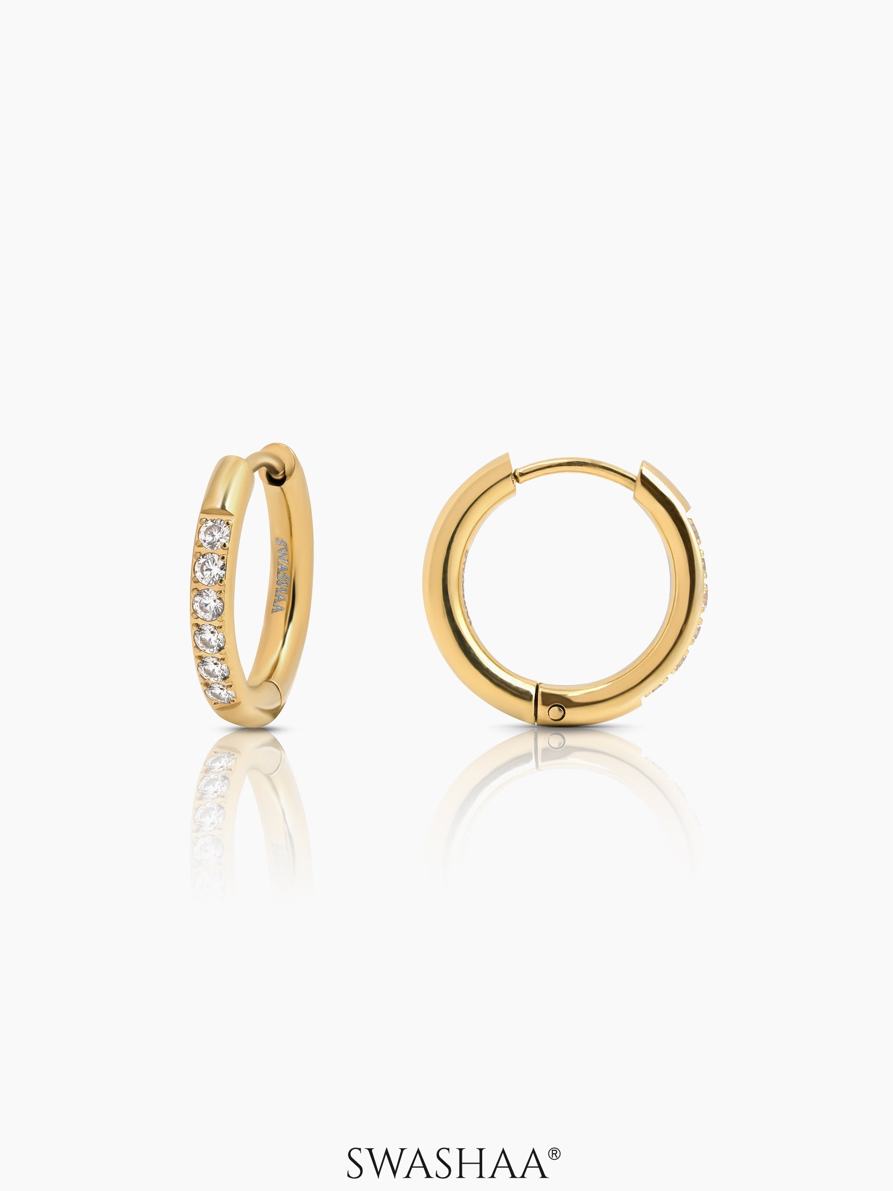 Zareen 18K Gold Plated Women's Hoop Earrings