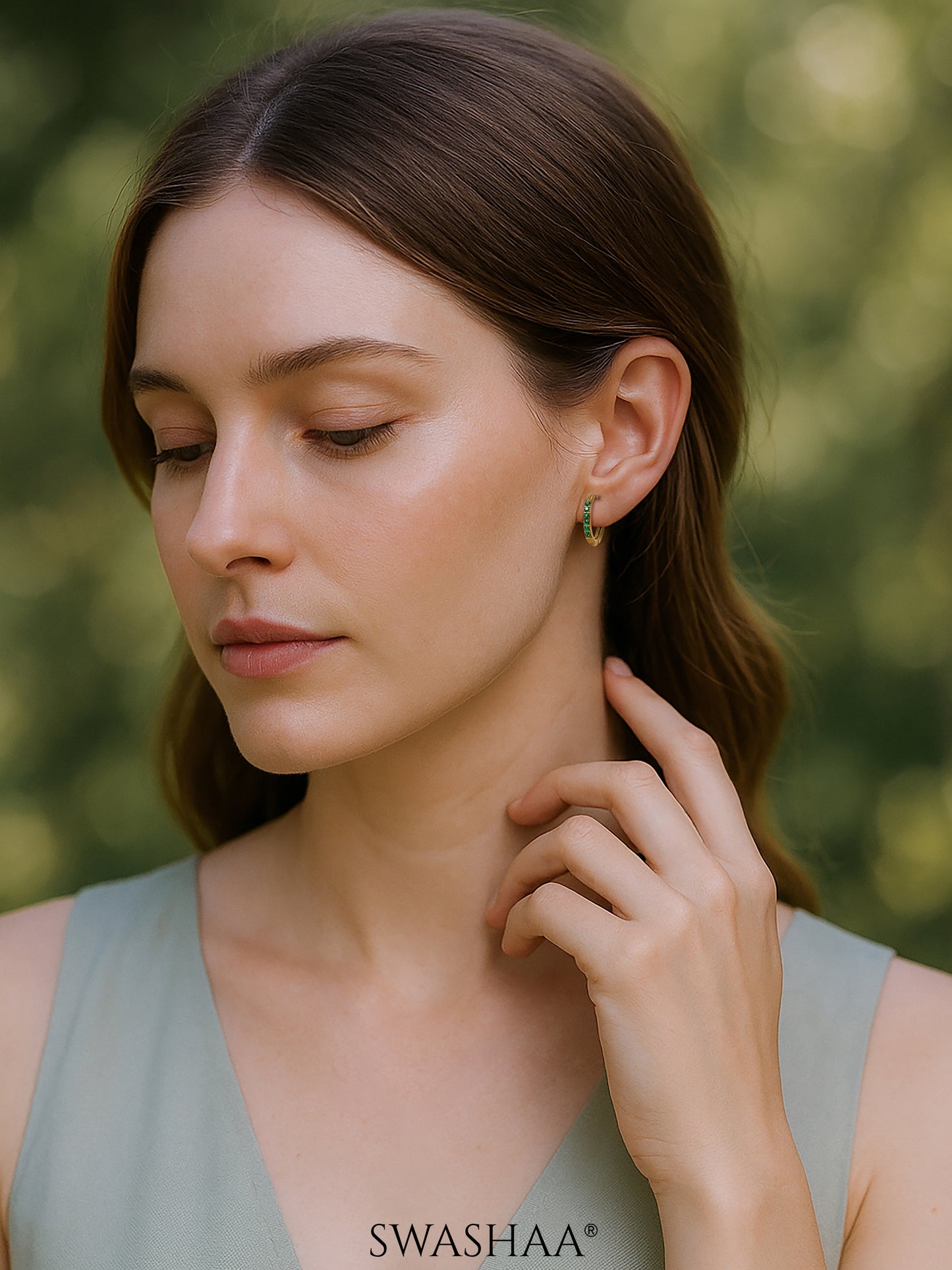 Zareen 18K Gold Plated Women's Hoop Earrings