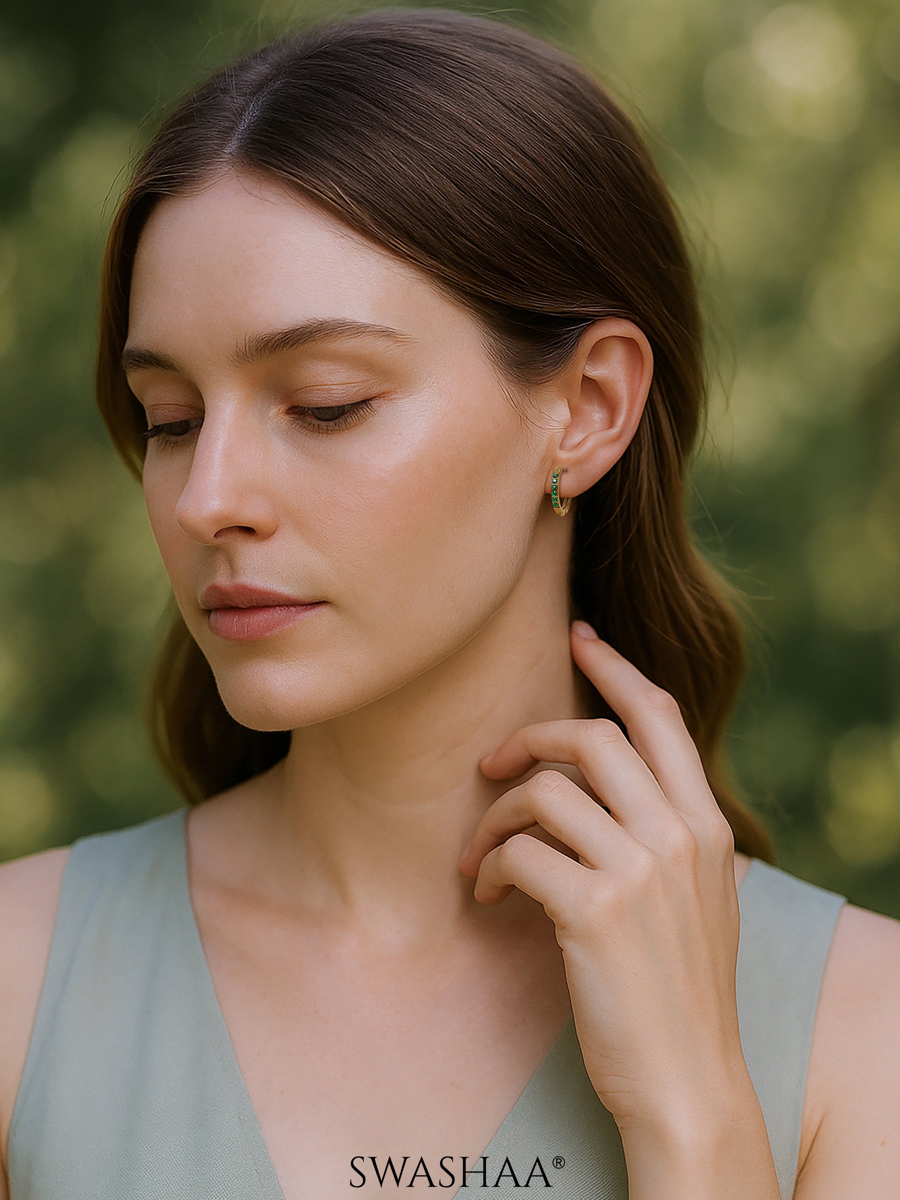 Zareen 18K Gold Plated Women's Hoop Earrings