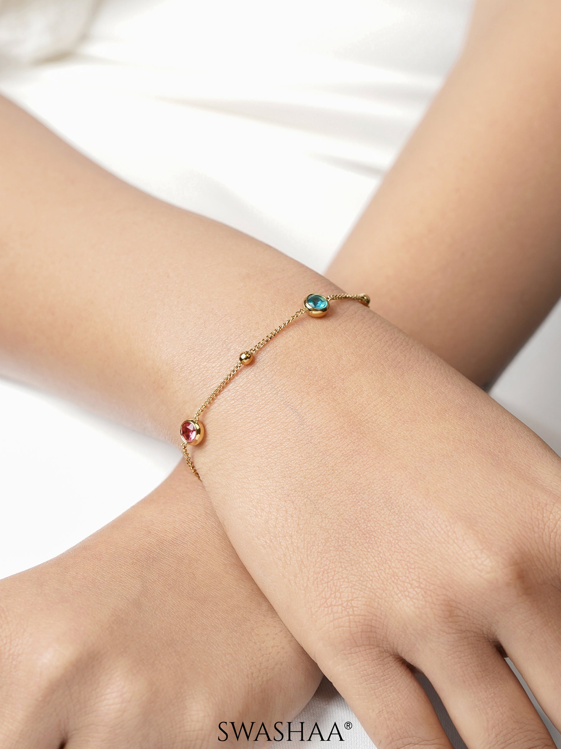 Zaria Crystal Glow 18K Gold Plated Bracelet