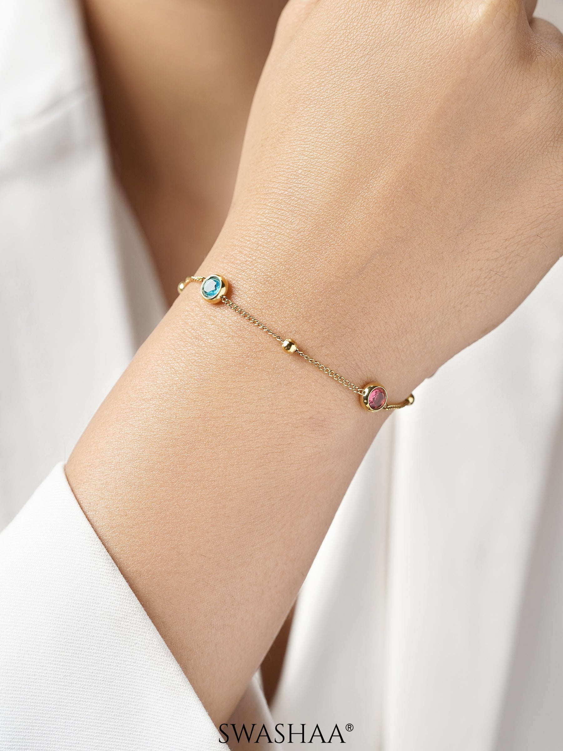 Zaria Crystal Glow 18K Gold Plated Bracelet