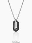 Zarvox Edge Men's Chain Pendant Black-Silver