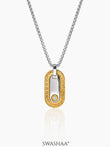 Zarvox Edge Men's Chain Pendant 18K Gold-Silver