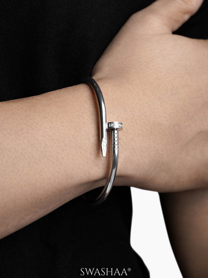 Zayden Diamond Nail Men's Bracelet