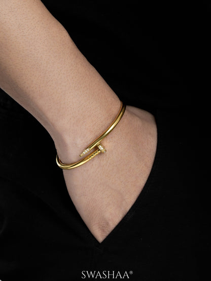 Zayden Diamond Nail Men's Bracelet