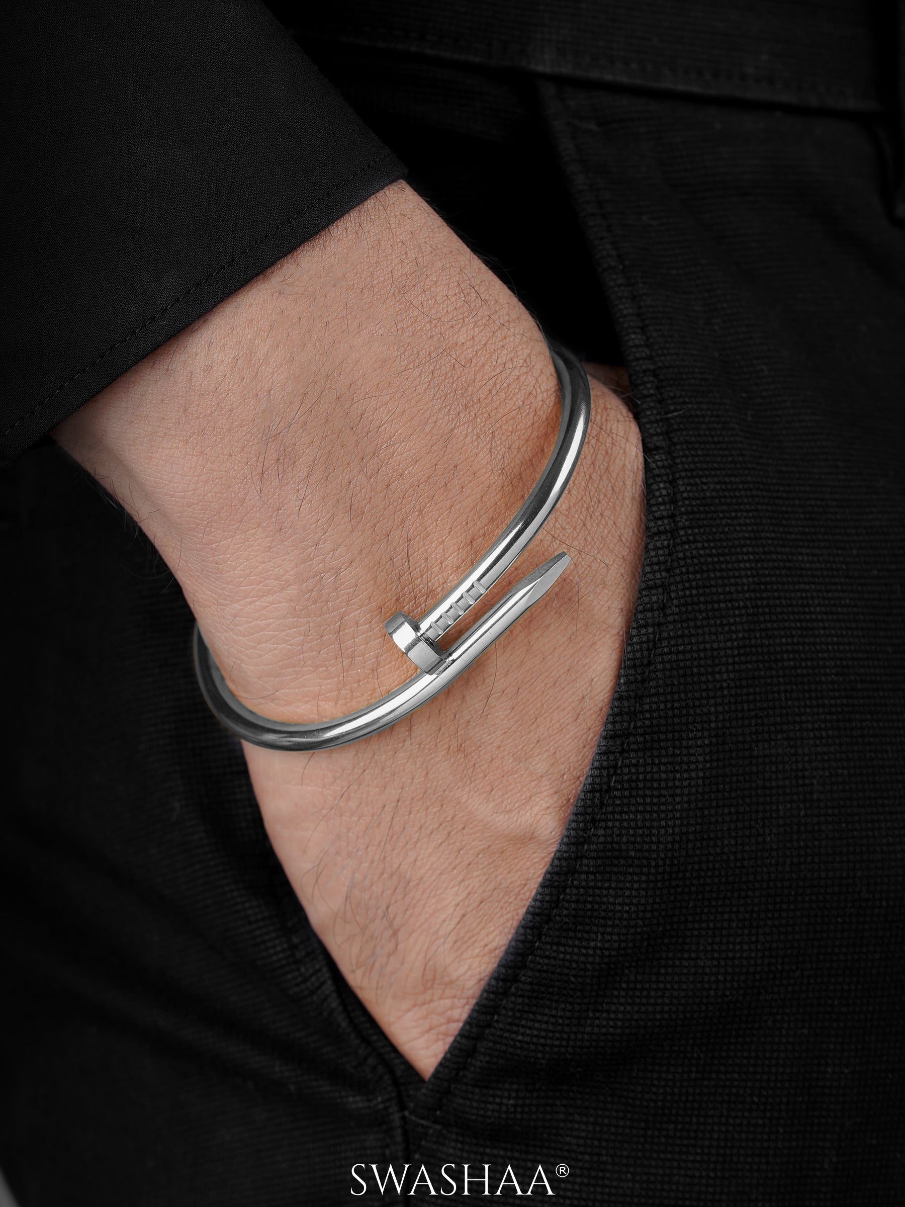 Zayden Solid Nail Men's Bracelet
