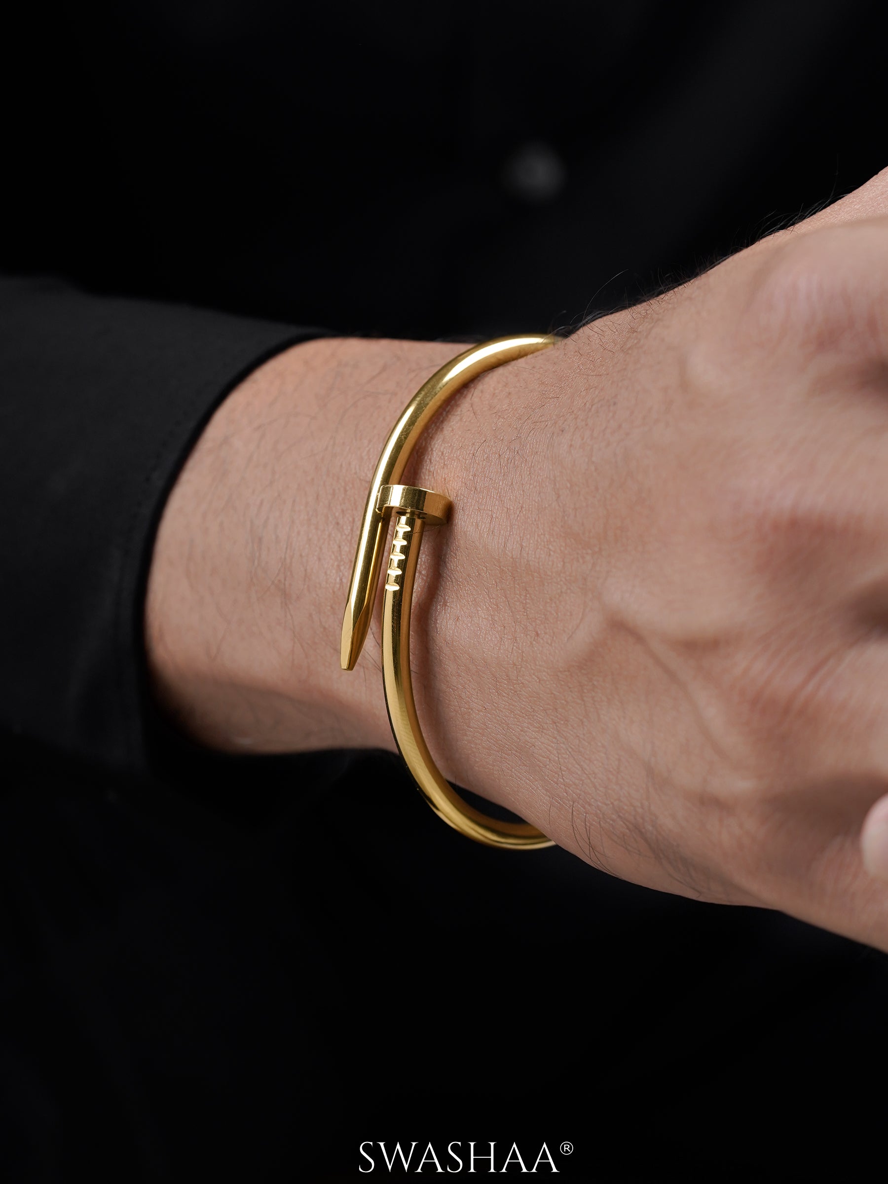 Zayden Solid Nail Men's Bracelet