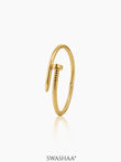 Zayden Solid Nail Men's Bracelet 18K Gold Plated