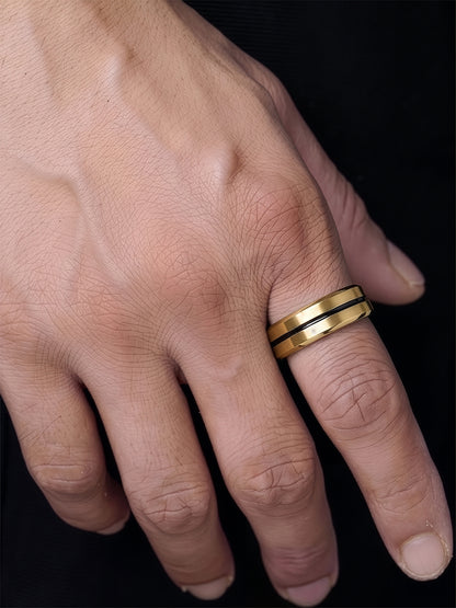 Zayvorn Line 18K Gold Plated Men's Ring