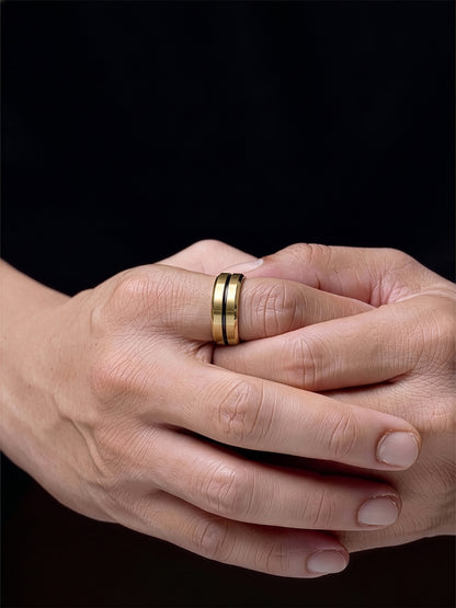 Zayvorn Line 18K Gold Plated Men's Ring
