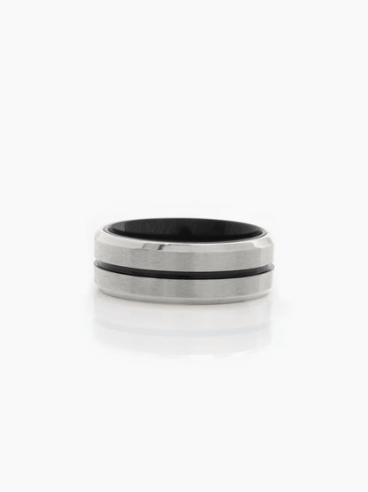 Zayvorn Line Silver Men's Ring