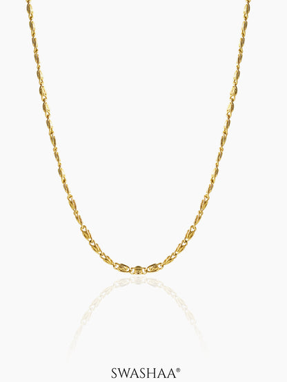 Zeke 18K Gold Plated Men's Chain Gold