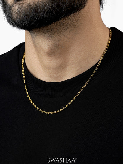 Zeke 18K Gold Plated Men's Chain