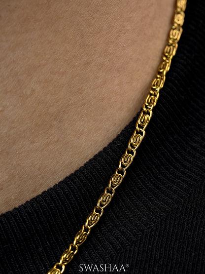 Zeke 18K Gold Plated Men's Chain
