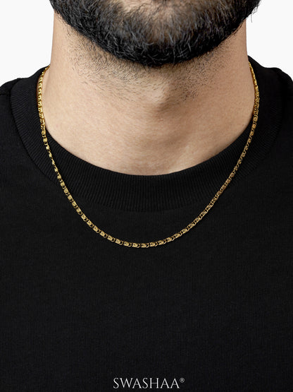 Zeke 18K Gold Plated Men's Chain