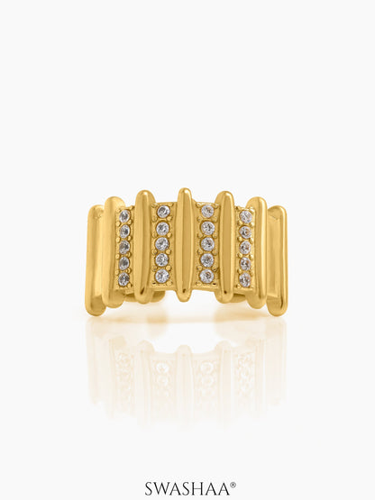 Zelina Ribbed Diamond Ring