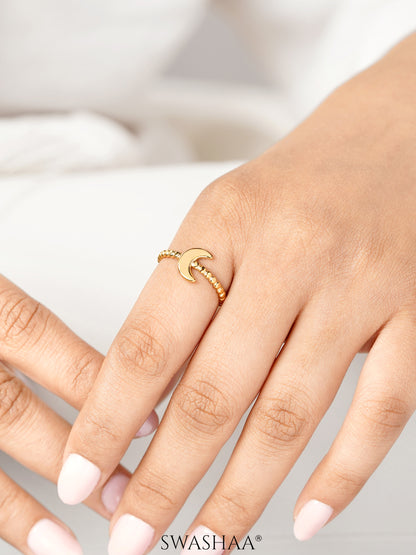 Zeus Moon 18K Gold Plated Ring